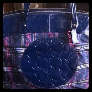Blue coach purse